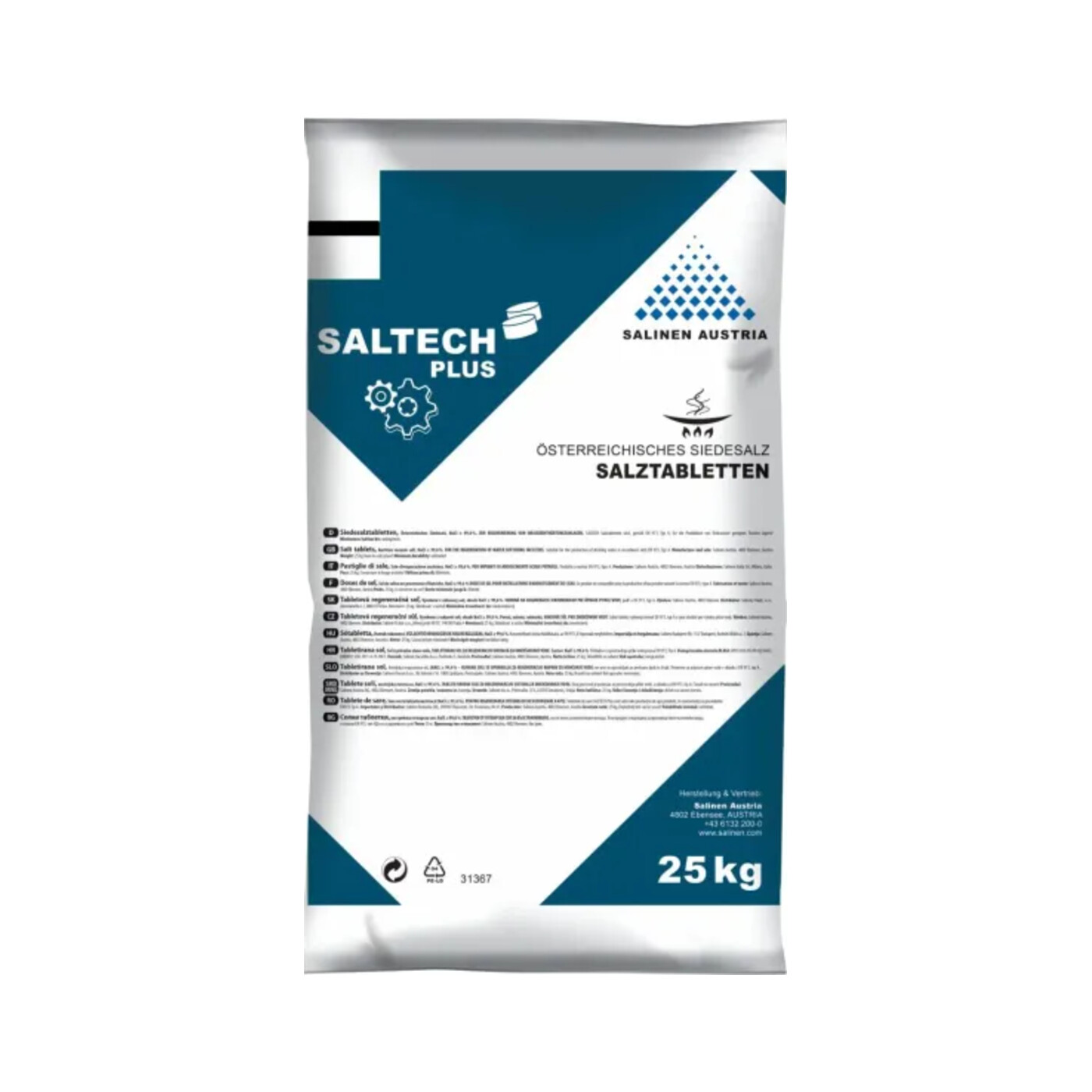 Regenerační tabletová sůl Salinen 25kg