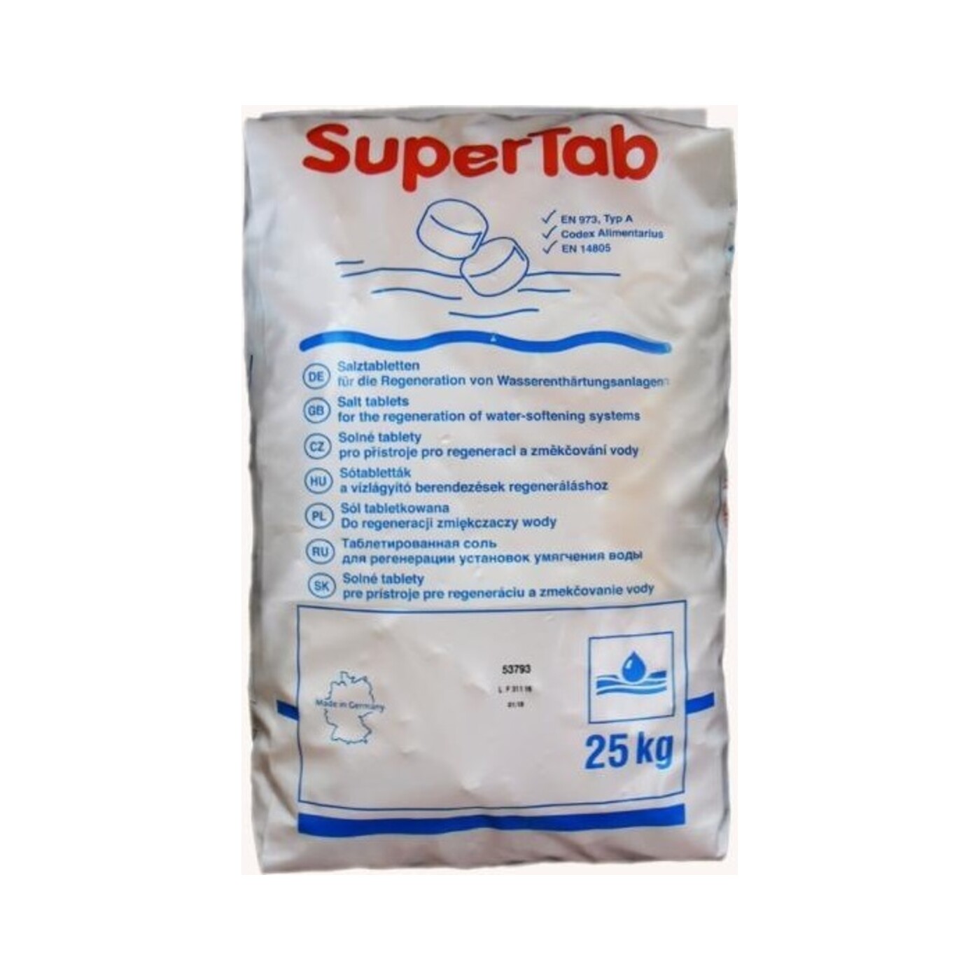 Regenerační tabletová sůl SuperTab 25kg